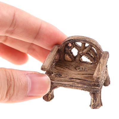 Miniaturowa ozdoba ogrodowa Miniaturowa ławka parkowa Rzemiosło Domek dla lalek wróżka Wystrój domu