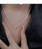 Elegant Olive Green Zircon Star Clavicle Pendant Necklace for Women