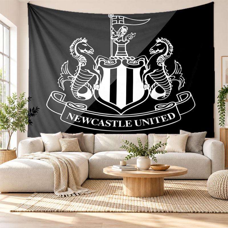 Newcastle United Football Wall Tapestry, Soft Fabric Wall Hanging, Decorative Backdrop For Bedroom Home Wall Art