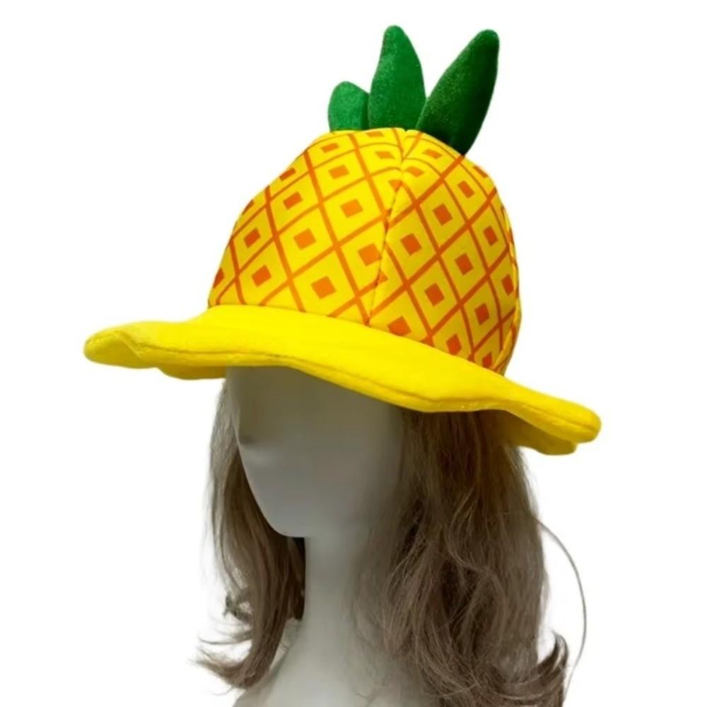 Fotografie Hut Weicher Plüsch Ananas Hut Bequem Lustig Party Kopfschmuck Verstellbar Cosplay Kopfbedeckung Halloween Kostüm