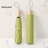 Xu Qing UV Protection Three-Fold Umbrella with Wood Handle