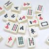Chinese Mahjong Game Set with Carrying Travel Case 144 Tiles Fuuny Board