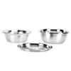 304 Stainless Steel Drain Basin 3 In 1 Set Vegetable and Fruit Cut Kneading Basin Cutting Plate Rice Sieve Pot