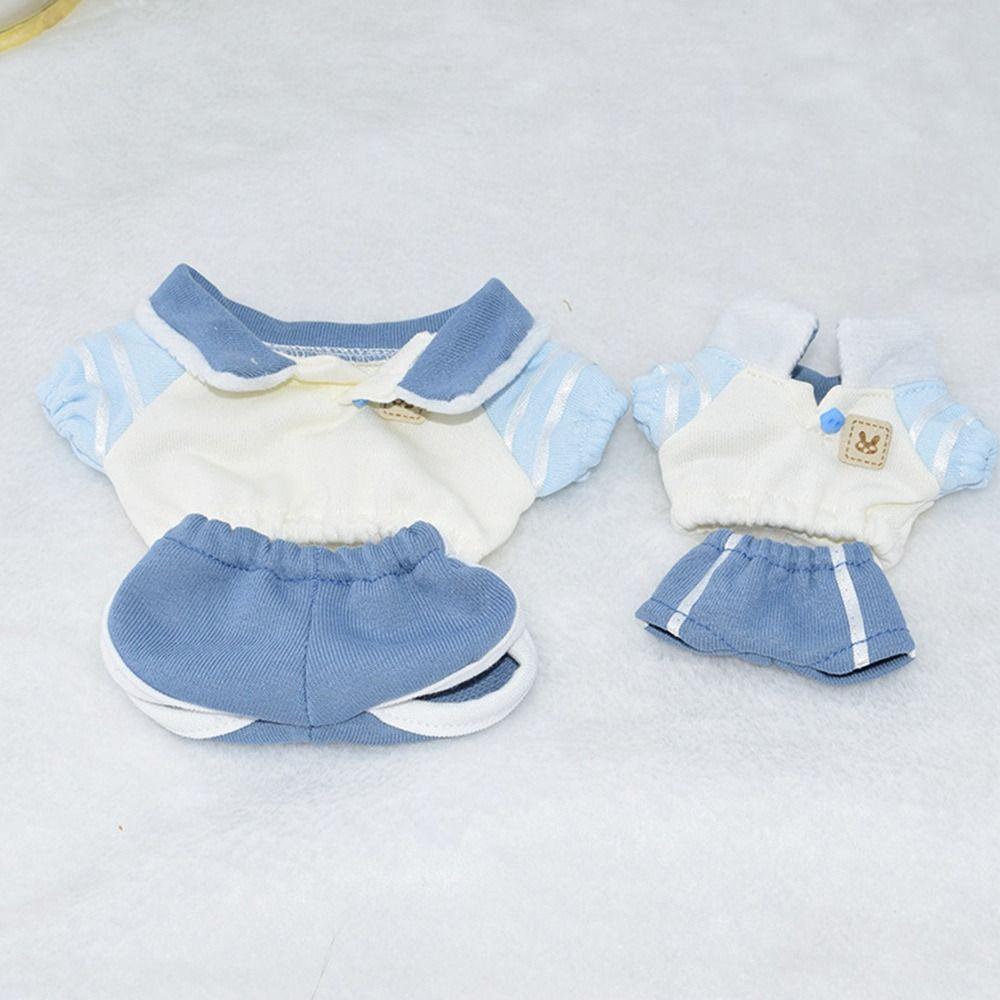Replacement Outfit Dolls Lapel Hoodies Set Sweater Short Dollhouse Accessories For 10/20cm Doll