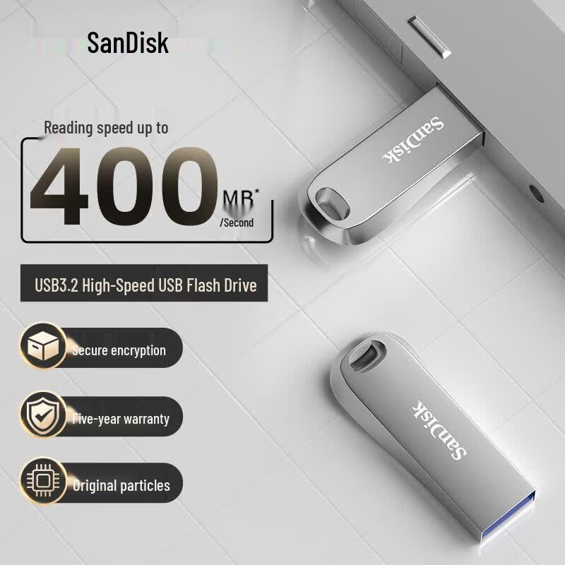 SanDisk CZ74 128GB USB 3.2 High-Speed Secure Flash Drive