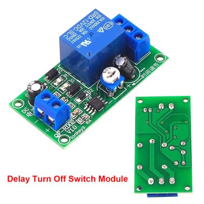 Module Relais Temporisé DC 12V Carte Interrupteur Relais Minuterie 0-60s Temporisation Réglable Carte d'Arrêt Minuteur Temps Retardé NE555 Marche Arrêt