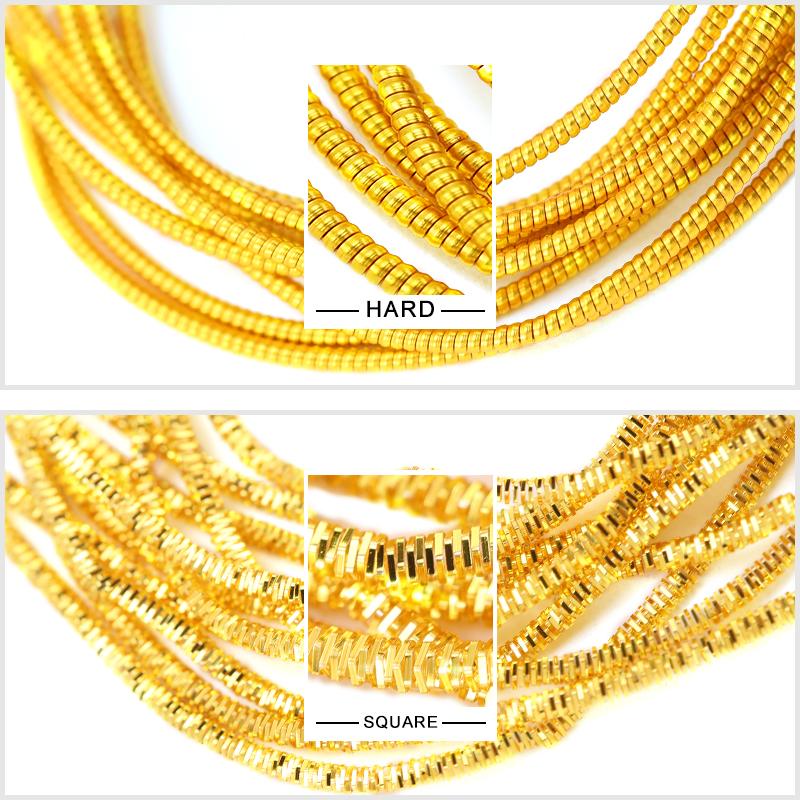 10 Gauge Silver Gold Plated Copper Craft Wire Flexible Metal French Bullion Wire for Jewelry Making DIY Embroidery Beading