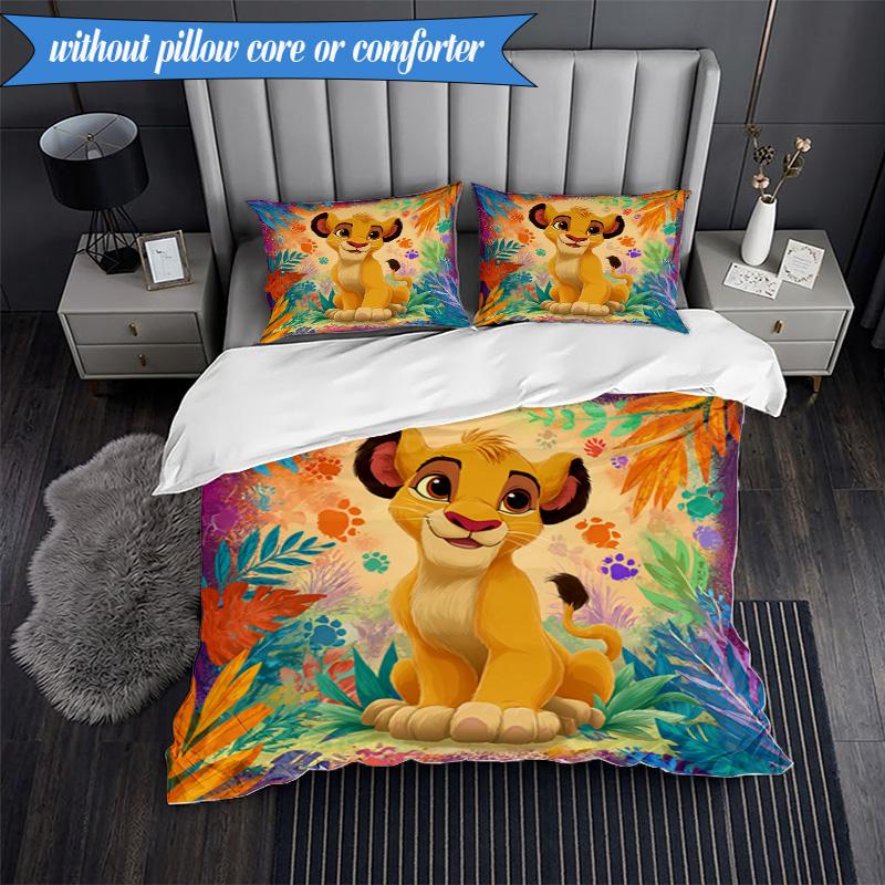 Lion king 3pcs K-pop music group Bedding set,Ideal for Bedroom, Dormitory,Including Duvet Cover And 2pcs Pillowcases,Fan gifts
