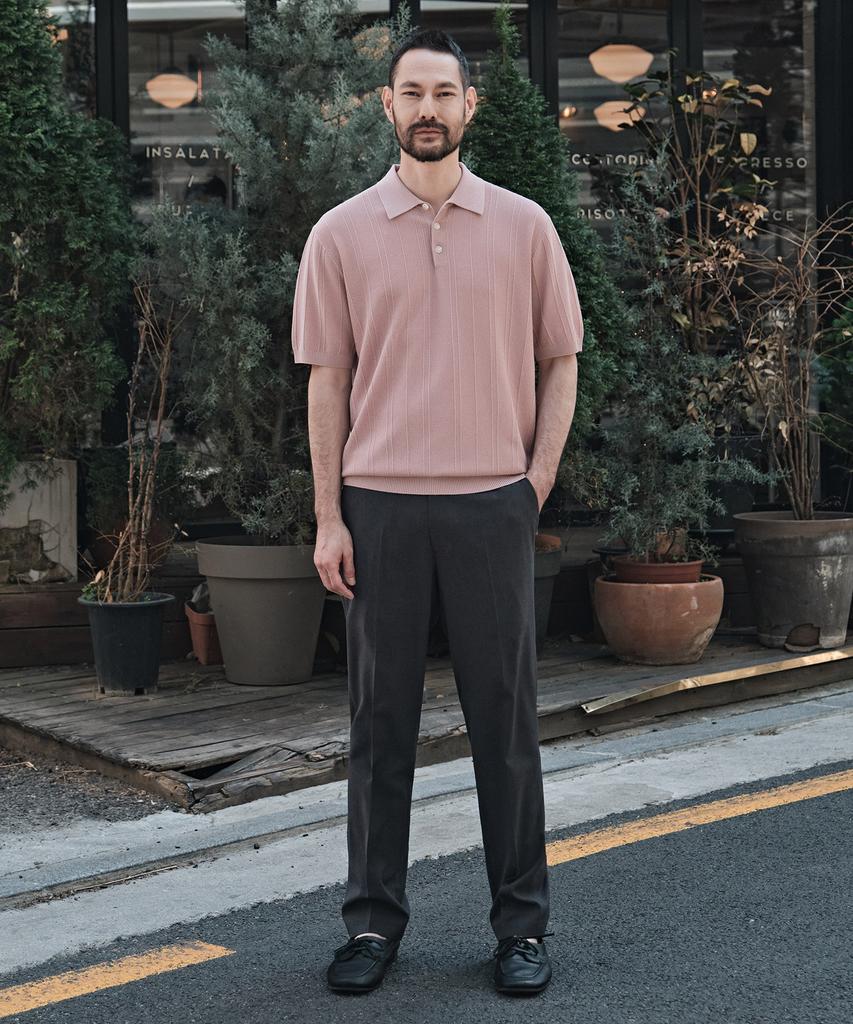 STCO Diems Ice Touch Collared Short Sleeve Knit_Pink (Classic Fit)_Dktxb02Csp