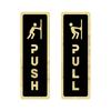 Acrylic Push Pull Sign Sticker Push & Pull Door Sign Window Door Sticker 3D Waterproof Sliding Door Sticker Shop Door