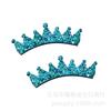 Handmade Multi-Color Glitter Crown Hair Clips for Girls