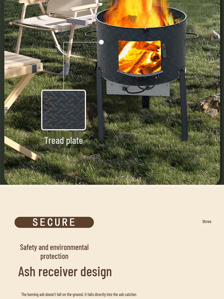 Traditional Smokeless Firewood Stove for Outdoor and Rural Use