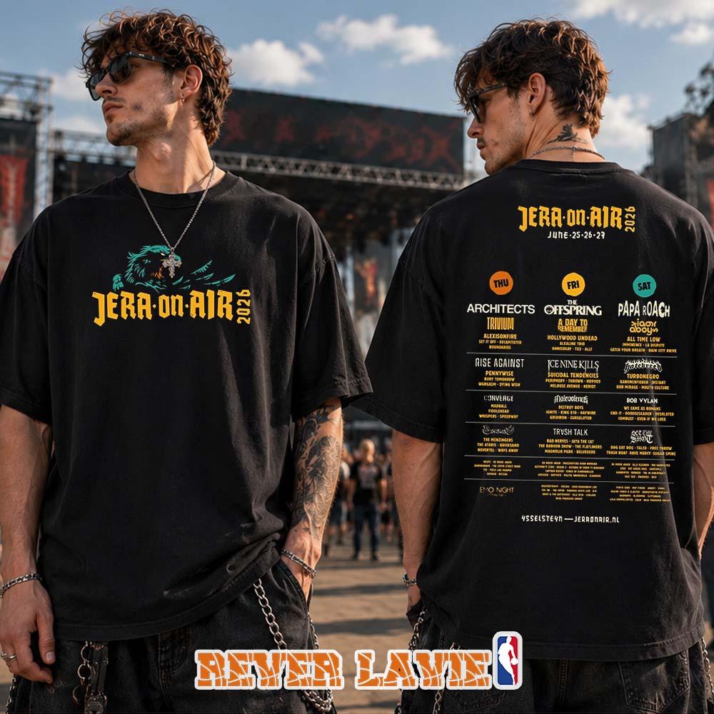 Jera on Air Music Festival Tshirt Doublesided Printing Rock Concert Pattern Unisex Cotton Streetwear Tshirt