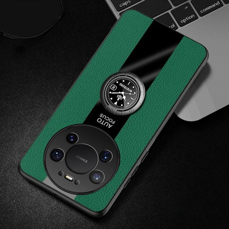

Case For Huawei Mate 80 80Pro Max PU Leather Matte Magnetic Ring Holder Shockproof Cover For Mate 80 Pro Max Soft Frame Shell Huawei Mate 80 Pro Max зелений