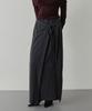 MAKE A TOAST Elastic Wrap Long Skirt (Dark Gray) Mbffsk001Dg