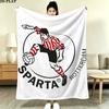 Sparta Rotterdam Print Flannel Blanket, High quality Comfortable for All Seasons, Home Decor, Warmth and Comfort, Perfect for Christmas Gifts