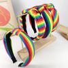 Colorful Rainbow Striped Hair Hoop Elegant Pride Day Rainbow Striped Headband Durable Soft Festive Party Hair Accessories