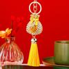 Exquisite Heart-shaped Lucky Bag Tassel Metal Keychain For Cute Couples And Friends