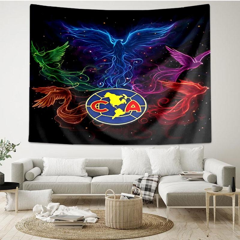 Club America Print Tapestry - Portable Wall Decor Cloth, for Home, Dorm, Travel, Bedroom, Living Room - Ideal Birthday Housewarming Gift