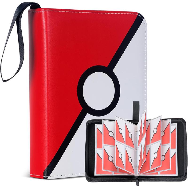 Pokémon Cartoon PU Game Card Collection Book with 4-Grid and 9-Grid Layouts