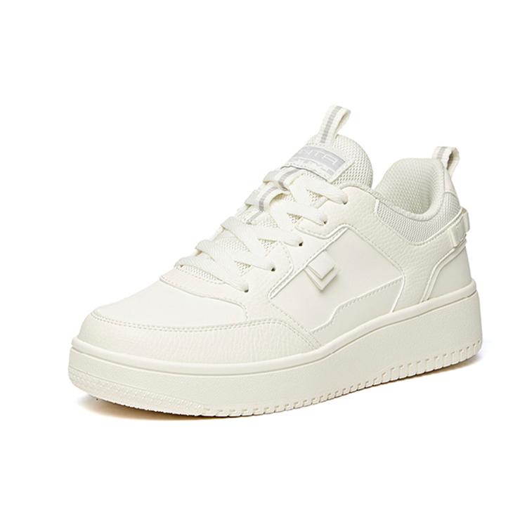 New Anta Life Collection Anti Slip Wear Resistant Low Top Skateboard Shoes Women's Ecru 922358066-13