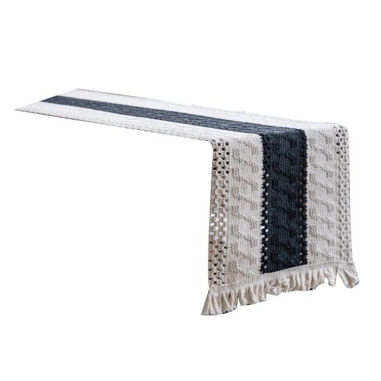 

Настольный бегун с кисточками, тканый льняной шарф в богемном стиле для столовой A