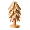Yousheng Christmas Tree Trivet Set Wooden Coasters with Stand Heat-Resistant Pot Holders Festive Table Protector for Hot Dishes