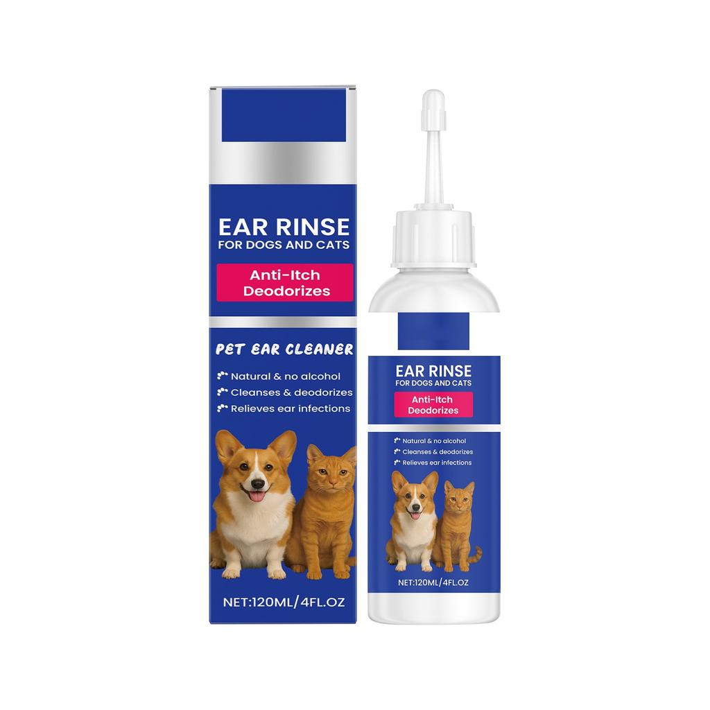 120ml Pet Ear Cleaner, Suitable For Itchy Ears In Dogs And Cats, Reducing Inflammation And Earwax. Pet Ear Deodorant