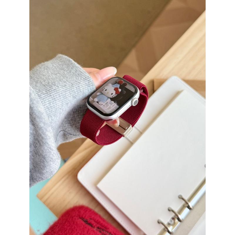Compatible Nylon & Metal Magnetic Buckle Band for Apple Watch Series 11 & iWatch 10th Gen 9876E