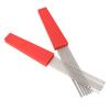2PCS Guiro Scraper Brush Ergonomic Design Plastic and Stainless Steel Latin Percussion Comb Style Scraper Brush