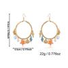 Ocean Theme Drop Dangle Earring Round Shell Charm Earrings New Hoop Pendant Earrings  Jewelry