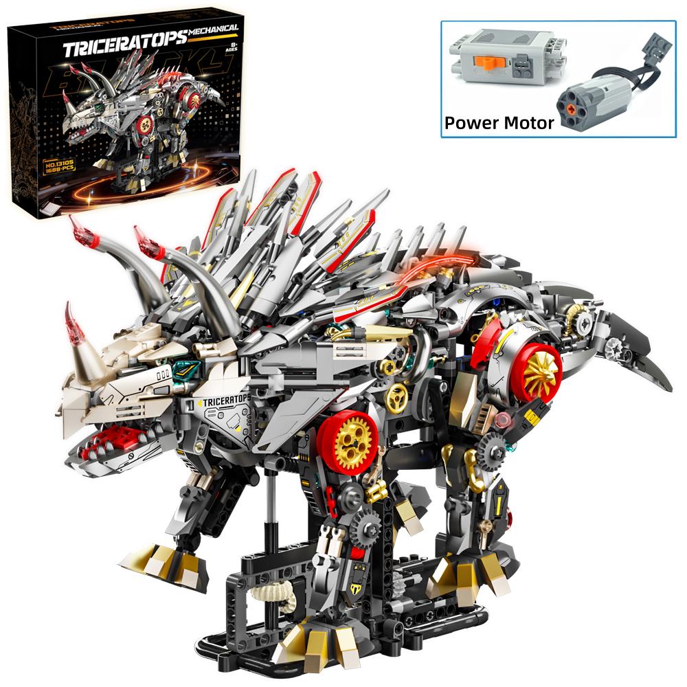 High-Quality 1168Pcs High-Quality Mechanical High-Quality Triceratops High-Quality Dinosaur High-Quality Building High-Quality Blocks High-Quality