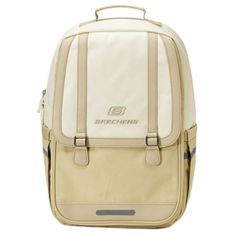 Skechers Logo Zipper Closure Fabric Backpack Kids backpack Off-White L424K082-00PS Ecru
