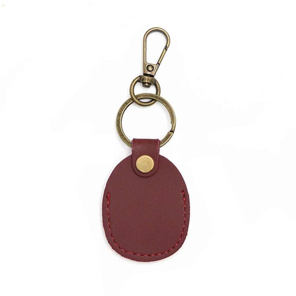 Keyring For Airtags Protective Case Retro High Quality Leather Keychain For Apple Anti-lost Tracker Locator Device Accessories