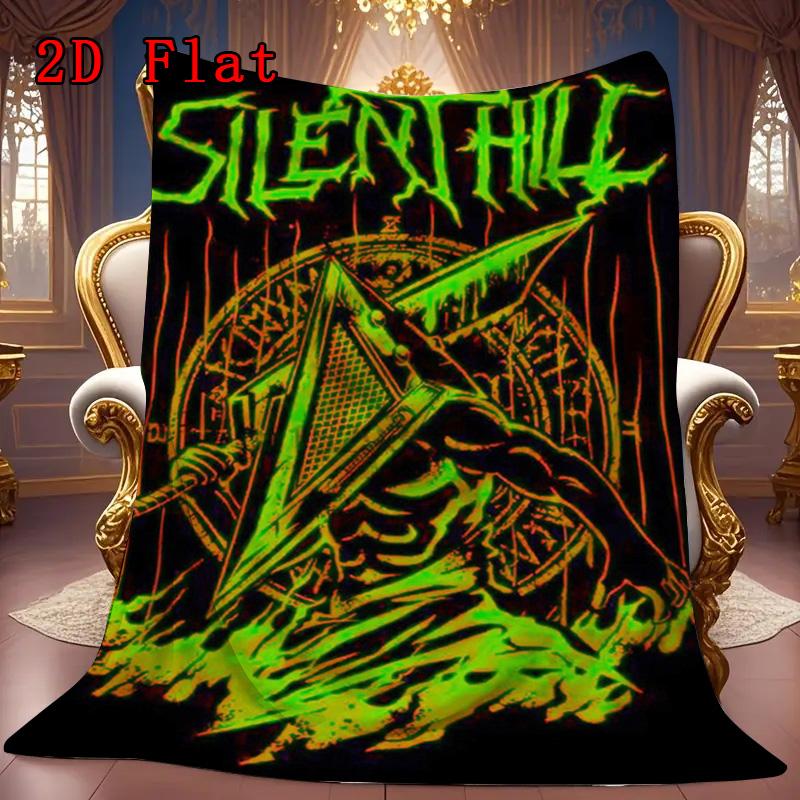 Silent Hill Pyramid Head 2D Flat Pattern Flannel Blanket High quality All Seasons Warmth and Comfort Perfect for Christmas Gifts.MMT0918317