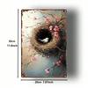 Vintage Bird Nest Metal Wall Poster 8x12 inch for Living Room