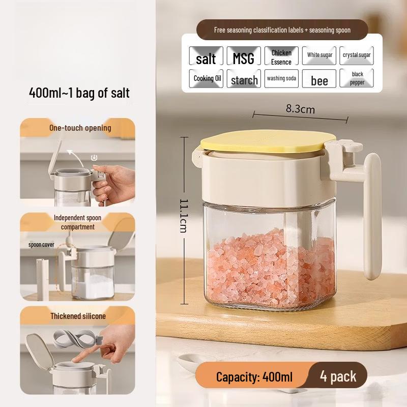 

Sealed Seasoning Jar with Spoon Compartment