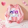 Spring And Autumn Demon Hunter Streetwear T Shirt Girl Cute Anime Print Kid Game Y2K Kawaii Tie-dye Women's Outdoor Pullover Long Sleeve Top Clothes