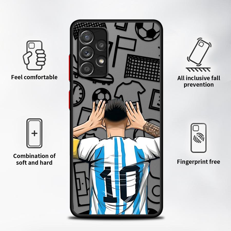 Cartoon Football Number Phone Case for Samsung Galaxy A72 A73 A24 A71 A32 A21s A22 A33 A31 A16 A52 A23 A53 A35 Soft Cover