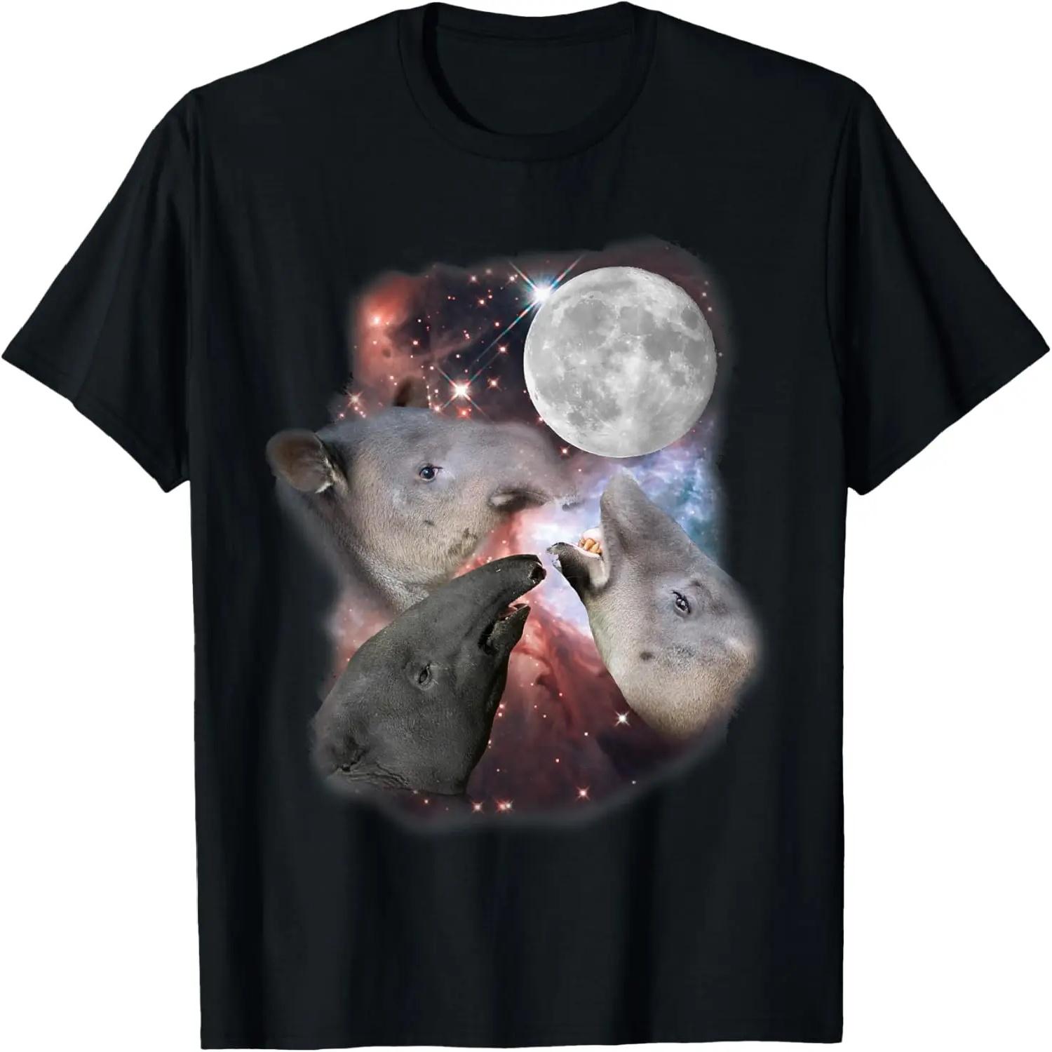 Three Moon Tapirs Funny Tapir Graphic Cool Camping Novelty T-Shirt XXXXXL чёрный