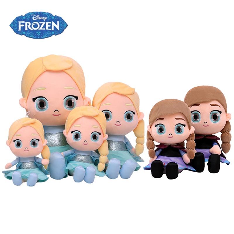 Disney Frozen Anna Elsa Plush Toy Soft Stuffed Doll For Room Decoration Skin-friendly And Collectible