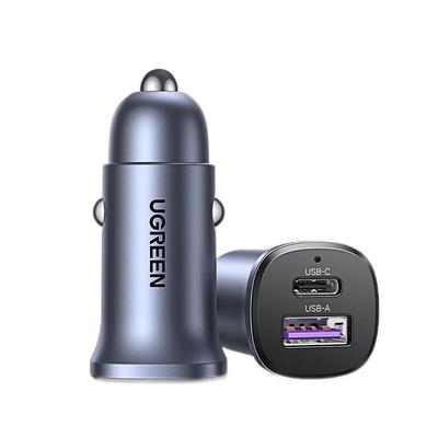 Ugreen מטען מהיר לרכב 30W PD עם שני יציאות