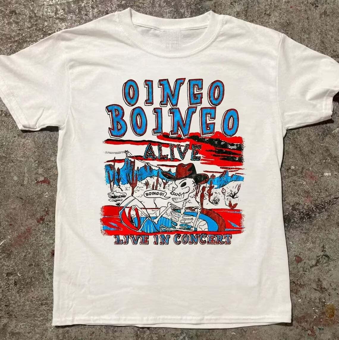 Hot Oingo Boingo Live in Concert 80 s White Hip Hop Men S-235XL Shirt LW310 L