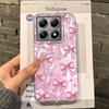 Pink Bow Love Heart Girls Water Texture Phone Case For Xiaomi 14T 13T Pro 14Tpro 11 Lite 5G NE Silicone Shockproof Fundas Cover