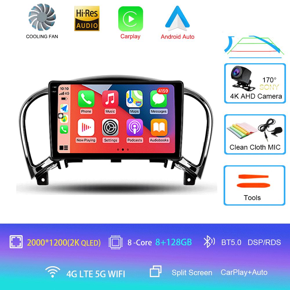 Video Player DSP Radio Android 14 Navigation Multimedia Player For Nissan Juke YF15 2010 - 2014 Carplay Auto Stereo DVD BT