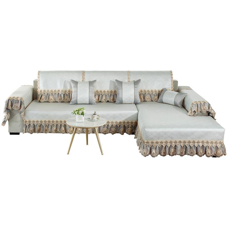 Poduszka na sofę z jedwabiu lodowego, letnia fajna mata, narzuta na sofę All Inclusive, mata rattanowa, poduszka na sofę, letnie antypoślizgowe oparcie, ręcznik na sofę