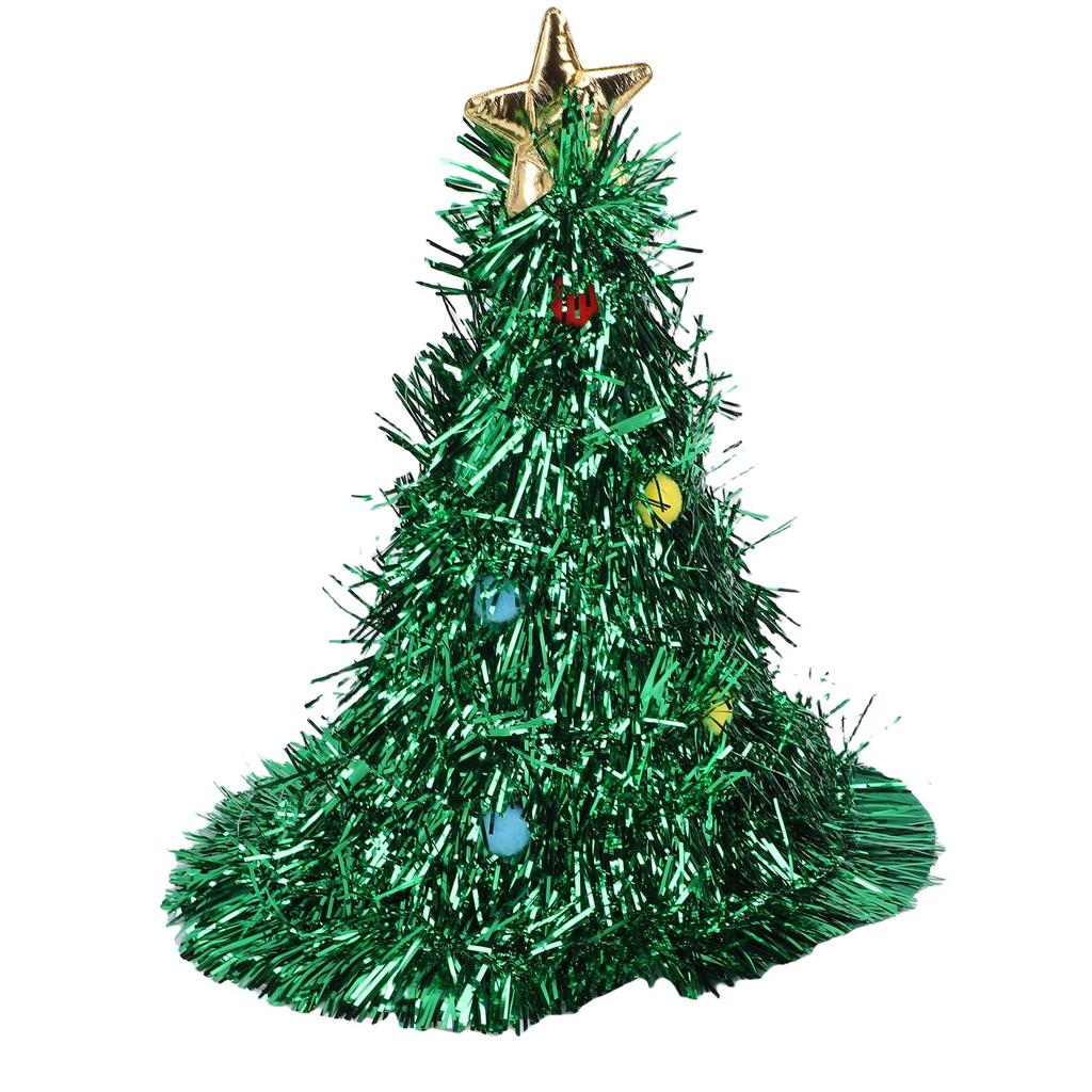 Xmas Tree Hat Fun Festive Eye Catching Xmas Tree Star Costume Hat Decoration for Holiday Parties