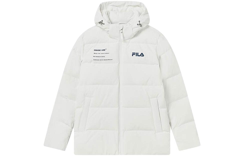 Men's Jacket FILA Down Jacket Men's Standard White
