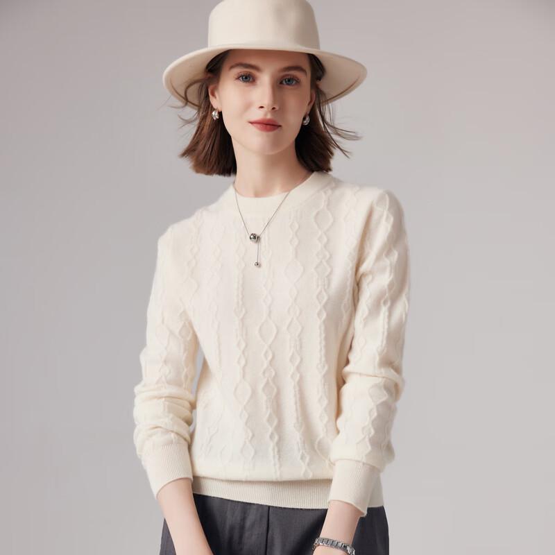 

Women s 100% Cashmere Cable Knit Sweater S 155/95