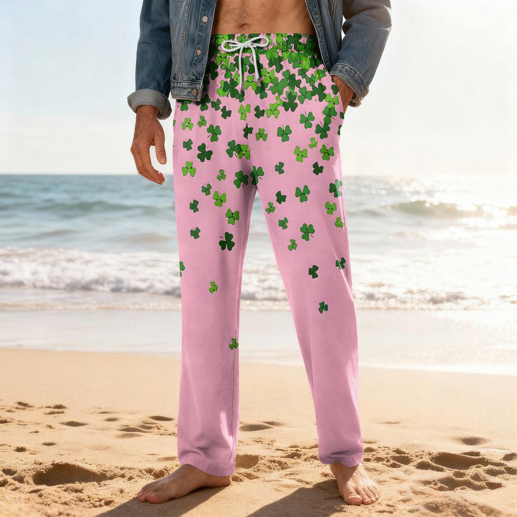 Men's Home Soft Pajama Pants Drawstring With Pockets Casual Sports Pants